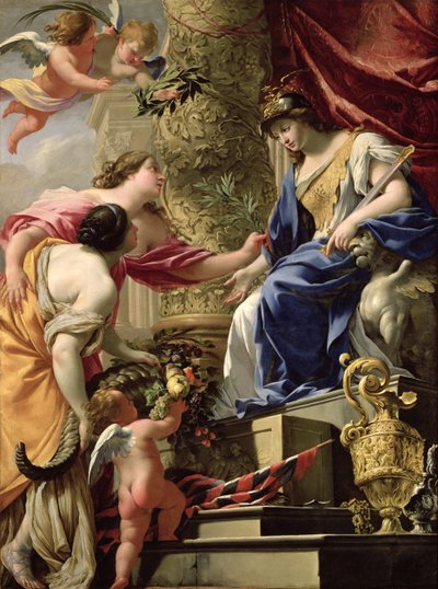 Prudence Leading Peace and Abundance by Simon Vouet